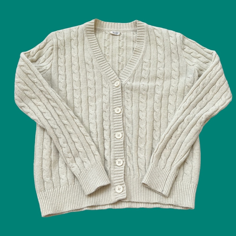 John Galt Brandy Melville Cable Stitch Cardigan